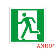 ZNAK  BEZPIECZEŃSTWA ANRO KIERUNEK DROGI EWAKUACYJNEJ FOLIA SAMOPRZYLEPNA ZNAK Z NADRUKIEM FOTOLUMINESCENCYJNYM