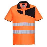 KOSZULKA POLO PORTWEST WX3 ECO PRW-T722 MATERIAŁ Z RECYKLINGU CZARNA