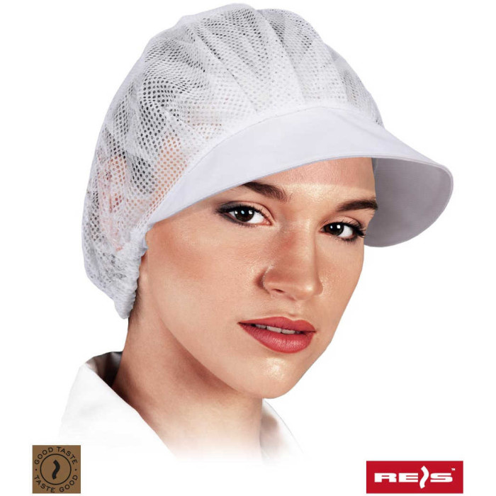 CZAPKA KUCHARSKA REIS BONNET Z DASZKIEM BIAŁA