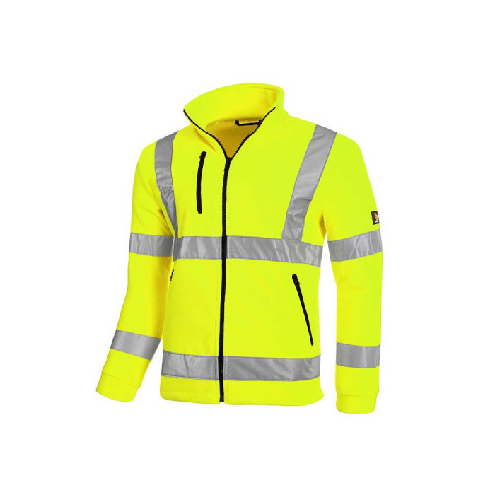 BLUZA ROBOCZA PROCERA 350G ODBLASKOWA Z POLARU ŻÓŁTA