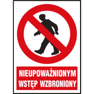 ZNAK BEZPIECZEŃSTWA ANRO UWAGA ŚCINKA DRZEW WSTĘP WZBRONIONY PŁYTA PCV