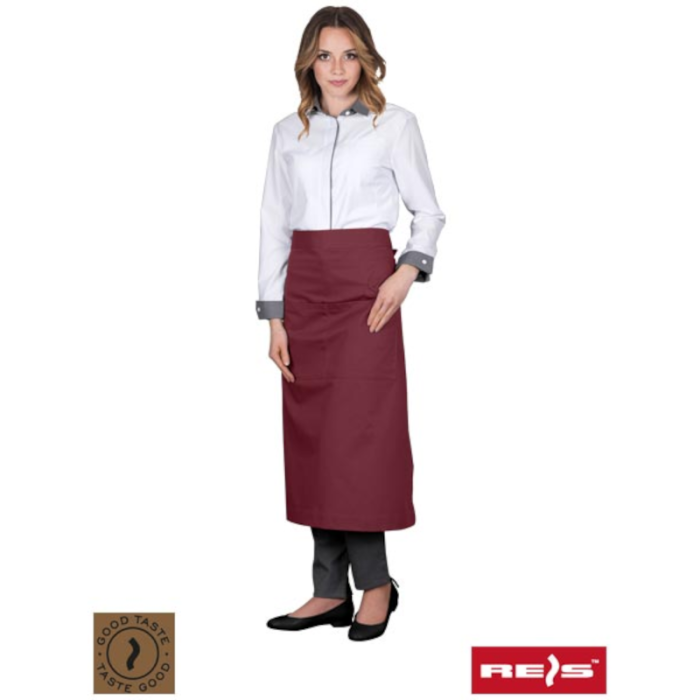 FARTUCH ROBOCZY REIS GOOD TASTE GRETTO TYPU ZAPASKA CIEMNOCZERWONA