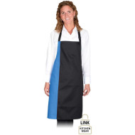 FARTUCH ROBOCZY LINK KITCHEN WEAR FDUO-2K PRZEDNI DWIE KIESZENIE 200g/m2 CZARNO-SŁONECZNY