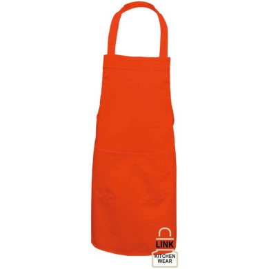 FARTUCH ROBOCZY LINK KITCHEN WEAR FPB-2K PRZEDNI 240g/m2 POMARAŃCZOWY