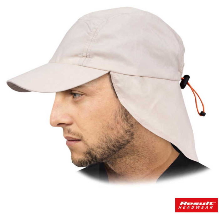 CZAPKA LETNIA RESULT HEADWEAR CZNECK PRZEDŁUŻANA Z DASZKIEM BEŻOWA