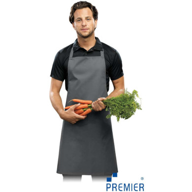 FARTUCH ROBOCZY PREMIER WORKWEAR FPB-KL PRZEDNI 265g/m2 SZARY POSTMAN