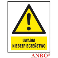 ZNAK BEZPIECZEŃSTWA ANRO ZNAK UZUPEŁNIAJĄCY - GAZ - ZAGROŻENIE WYBUCHEM STREFA 1 - PŁYTKA PCV