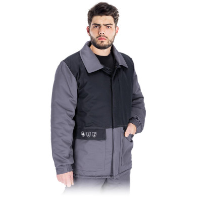 BLUZA ROBOCZA REIS WINSAFE-J OCIEPLANA SZARO-CZARNA