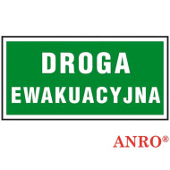 ZNAK  BEZPIECZEŃSTWA ANRO KIERUNEK DO WYJŚCIA DROGI EWAKUACYJNEJ SCHODAMI W GÓRĘ FOLIA SAMOPRZYLEPNA, ZNAK Z NADRUKIEM FOT