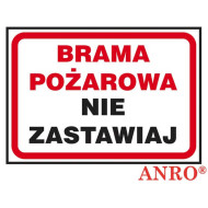 ZNAK BEZPIECZEŃSTWA ANRO OSTROŻNIE Z OGNIEM PŁYTA PCV ZNAK Z NADRUKIEM FOTOLUMINESCENCYJNYM