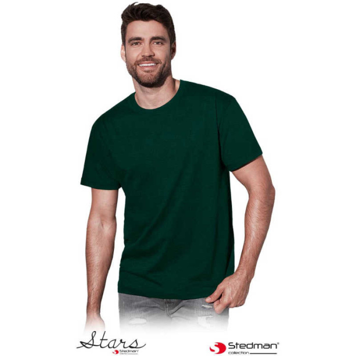 KOSZULKA T-SHIRT STEDMAN BASICS ST2100 MĘSKA 185g. ZIELONA BUTELKOWA