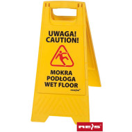 ZNAK OSTRZEGAWCZY JSP SIGN-SLFL WET FLOOR STOJAK ŻÓŁTO-CZARNO-CZERWONY