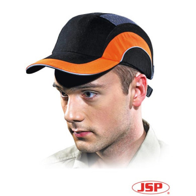 KASK LEKKI JSP HARDCAP CZARNO POMARAŃCZOWY