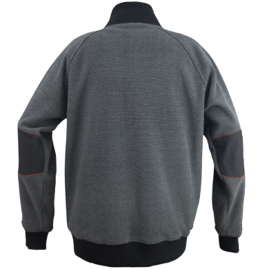BLUZA ROBOCZA URGENT URG-954 Z KOŁNIERZEM NA ZAMEK CZARNO-SZARA