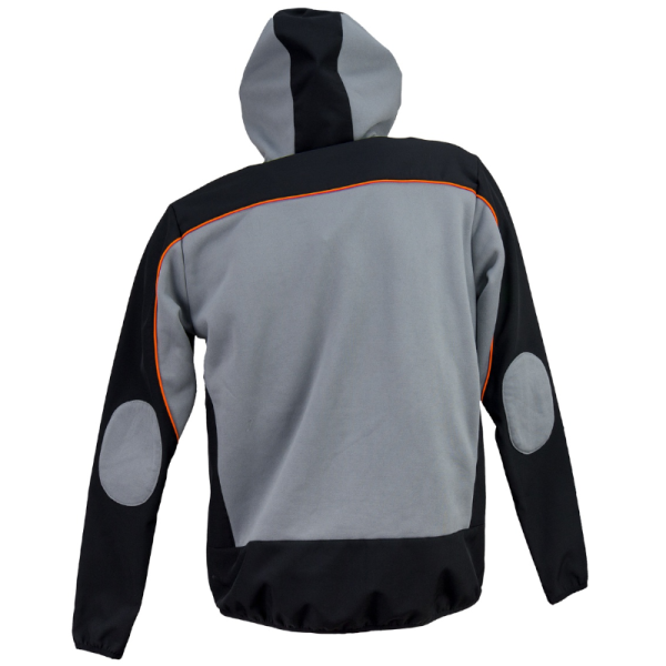 BLUZA ROBOCZA URGENT URG-952 Z KAPTUREM CZARNO-SZARO-POMARAŃCZOWA