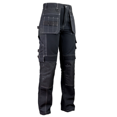SPODNIE ROBOCZE URGENT 712 DO PASA RIP-STOP 260G CZARNO-SZARE