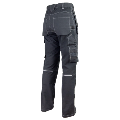 SPODNIE ROBOCZE URGENT 712 DO PASA RIP-STOP 260G CZARNO-SZARE