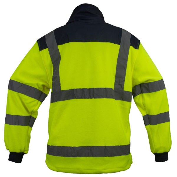 BLUZA ROBOCZA URGENT 400G OSTRZEGAWCZA Z POLARU ŻÓŁTO-CZARNA
