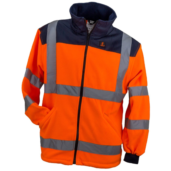 BLUZA ROBOCZA URGENT HSV OSTRZEGAWCZA Z POLARU POMARAŃCZOWA
