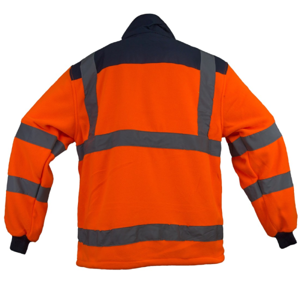 BLUZA ROBOCZA URGENT HSV OSTRZEGAWCZA Z POLARU POMARAŃCZOWA