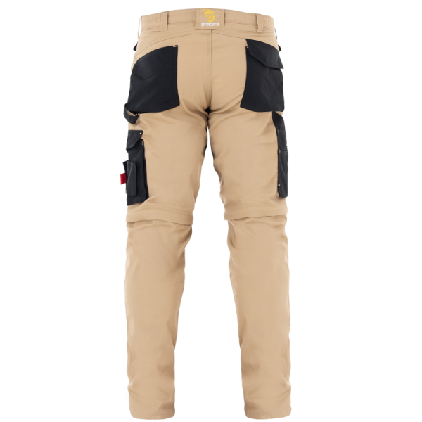 SPODNIE ROBOCZE PROCERA ZEUS DO PASA 2W1 KHAKI