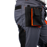 SPODNIE ROBOCZE PROCERA PROMAN STRETCH 250 DO PASA SZARO-POMARAŃCZOWE