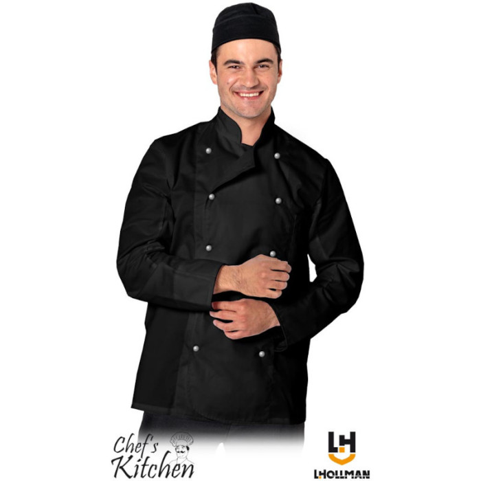 BLUZA  ROBOCZA LEBER-HOLLMAN LH-CHEFER KUCHARSKA CZARNA