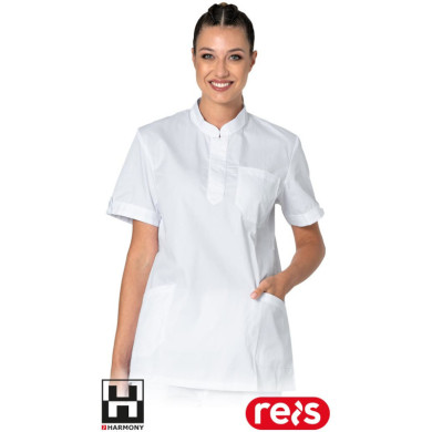 BLUZA ROBOCZA REIS HARMONY LIRA-J DAMSKA Z KRÓTKIM RĘKAWEM BIAŁA