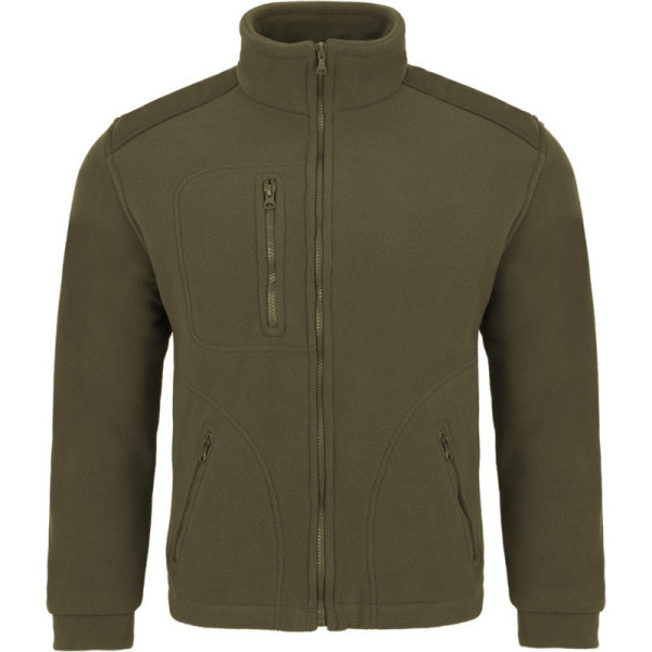 BLUZA ROBOCZA PREMIUM JHK FLRA 340 Z POLARU ZE WZMOCNIENIAMI ZIELONA KHAKI