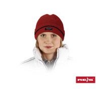 CZAPKA ZIMOWA REIS CZCITY 100% POLIESTER CIEMNOCZERWONA