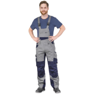 SPODNIE ROBOCZE LEBER-HOLLMAN LH-FMN-B OGRODNICZKI KHAKI-CZARNO-SZARE