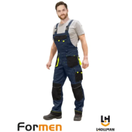 SPODNIE ROBOCZE LEEBER-HOLLMAN LH-FMN-B OGRODNICZKI NIEBIESKO-CZARNO-SZARE