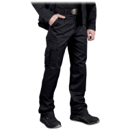 SPODNIE ROBOCZE LEBER-HOLLMAN LH-TROFER DO PASA BIAŁO-CZARNE