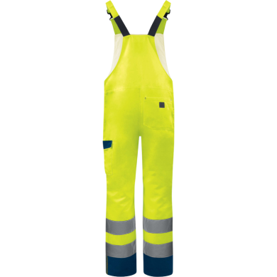 SPODNIE ROBOCZE DELTA PLUS M1SA2HV OGRODNICZKI OSTRZEGAWCZE ŻÓŁTO-FLUO-GRANATOWE