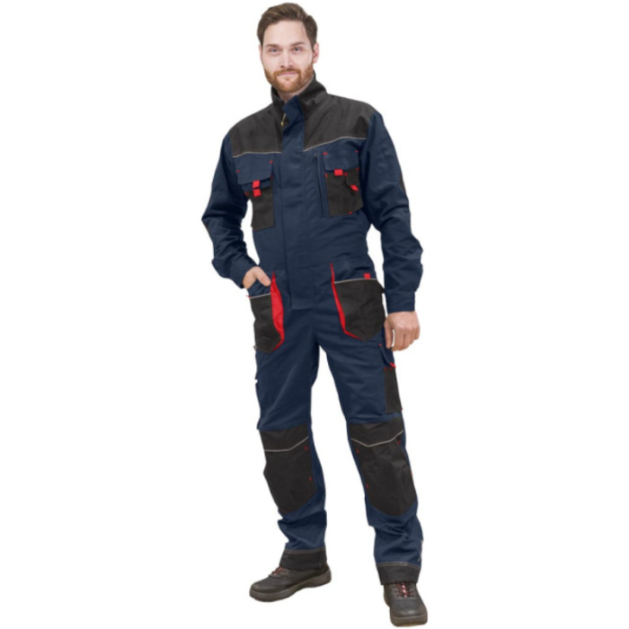 KOMBINEZON ROBOCZY LEBER-HOLLMAN LH-FMN-O GRANATOWO-CZARNO-CZERWONY