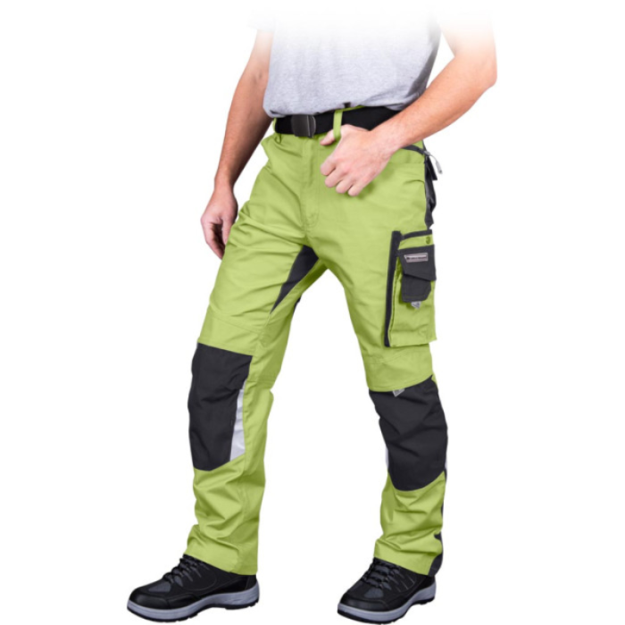 SPODNIE ROBOCZE LEEBER-HOLLMAN LH-NA-T DO PASA LIMONKOWO-CZARNE