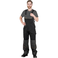 SPODNIE ROBOCZE LEBER-HOLLMAN LH-FMN-B OGRODNICZKI LIMONKOWO-BRĄZOWE