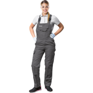 SPODNIE ROBOCZE LEBER-HOLLMAN LH-FMNX-B OGRODNICZKI OSTRZEGAWCZE POMARAŃCZOWO-STALOWO-CZARNE