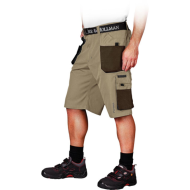 SZORTY ROBOCZE LEBER-HOLLMAN LH-FMN-TS CZERWONO-CZARNO-SZARE