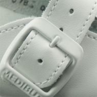 KLAPKI ROBOCZE MEDIBUT BMKLA3PAS DAMSKIE SKÓRZANE ANTYPOŚLIZGOWE OLEJOODPORNE ORTOPEDYCZNE BIAŁE