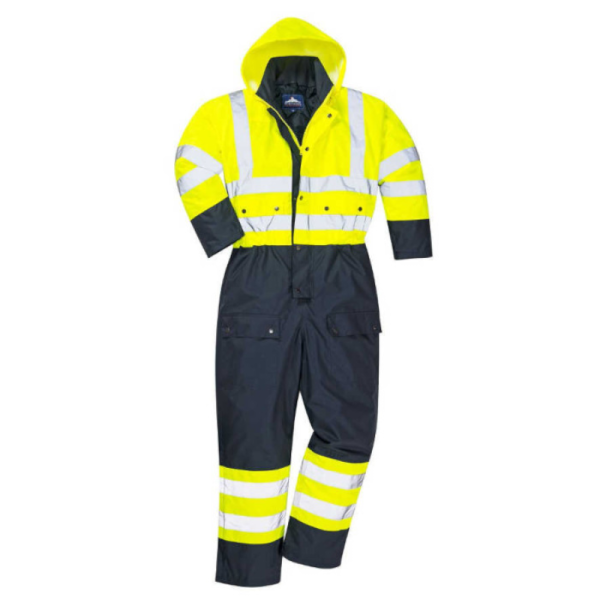 KOMBINEZON ROBOCZY PORTWEST PRW-S485 OSTRZEGAWCZY WODOODPORNY OCIEPLANY ŻÓŁTO-GRANATOWY