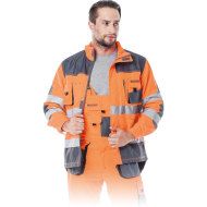 BLUZA ROBOCZA LEBER-HOLLMAN LH-POLVIS Z POLARU CZARNO-ŻÓŁTO-SZARE