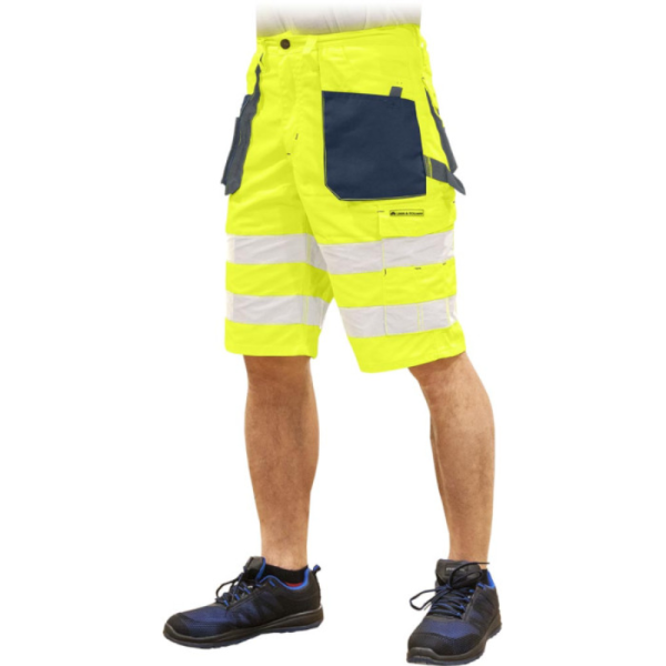 SZORTY ROBOCZE LEBER-HOLLMAN LH-FMNX-TS OSTRZEGAWCZE ŻÓŁTO-GRANATOWO-SZARE SZORTY ROBOCZE LEBER-HOLLMAN LH-FMNX-TS OSTRZEGAWCZE ŻÓŁTO-GRANATOWO-SZARE