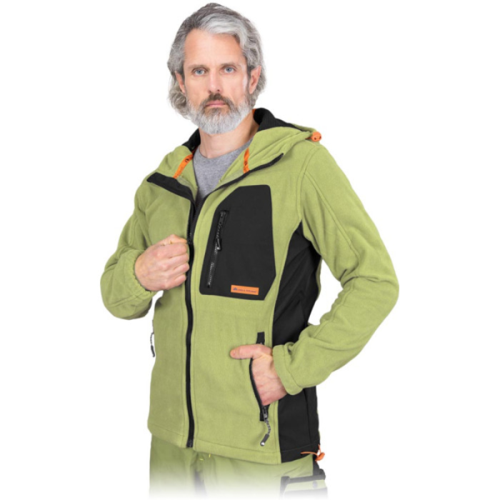 BLUZA ROBOCZA LEEBER-HOLLMAN LH-NA-P Z POLARU LIMONKOWO-CZARNA