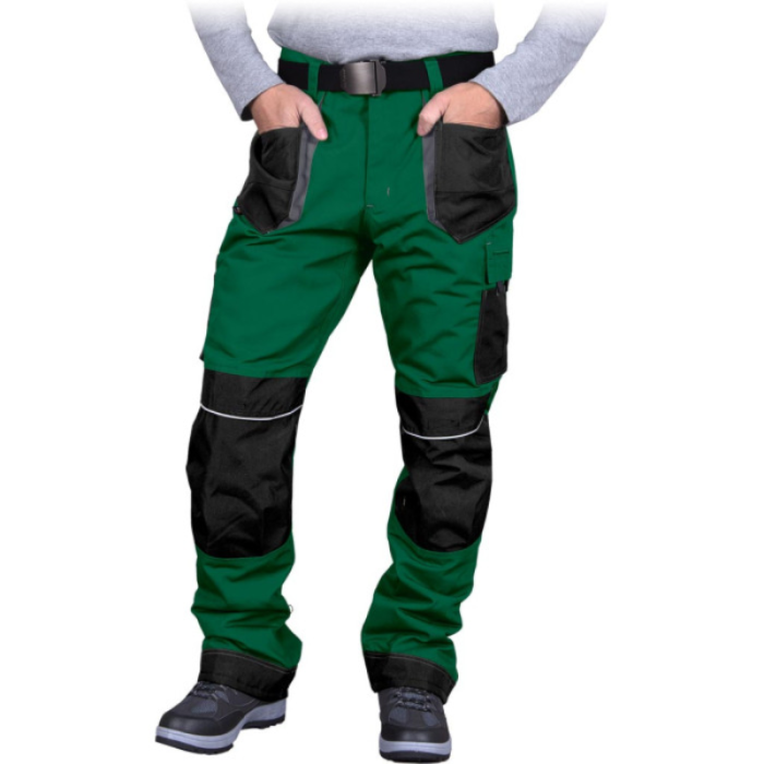 SPODNIE ROBOCZE LEBER-HOLLMAN LH-FMNW-T DO PASA OCIEPLANE ZIELONO-CZARNO-SZARE