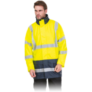 KURTKA ROBOCZA LEBER-HOLLMAN LH-FLUER PRZECIWDESZCZOWA OSTRZEGAWCZA POMARAŃCZOWA