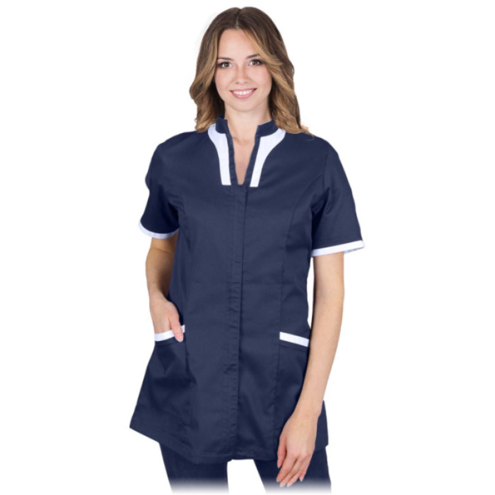 FARTUCH ROBOCZY LEBER-HOLLMAN LH-ADELL GRANATOWO-BIAŁY