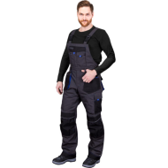 SPODNIE ROBOCZE LEBER-HOLLMAN LH-FMNWX-B 2W1 OCIEPLANE CZERWONO-STALOWO-CZARNE