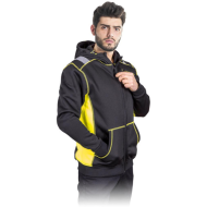 BLUZA ROBOCZA LEBER-HOLLMAN LH-DYNAMITE-J 100% BAWEŁNA CZARNO-SZARA