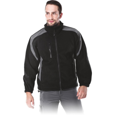 BLUZA ROBOCZA LEBER-HOLLMAN LH-FLEXER Z POLARU CZARNO-SZARA BLUZA ROBOCZA LEBER-HOLLMAN LH-FLEXER Z POLARU CZARNO-SZARA